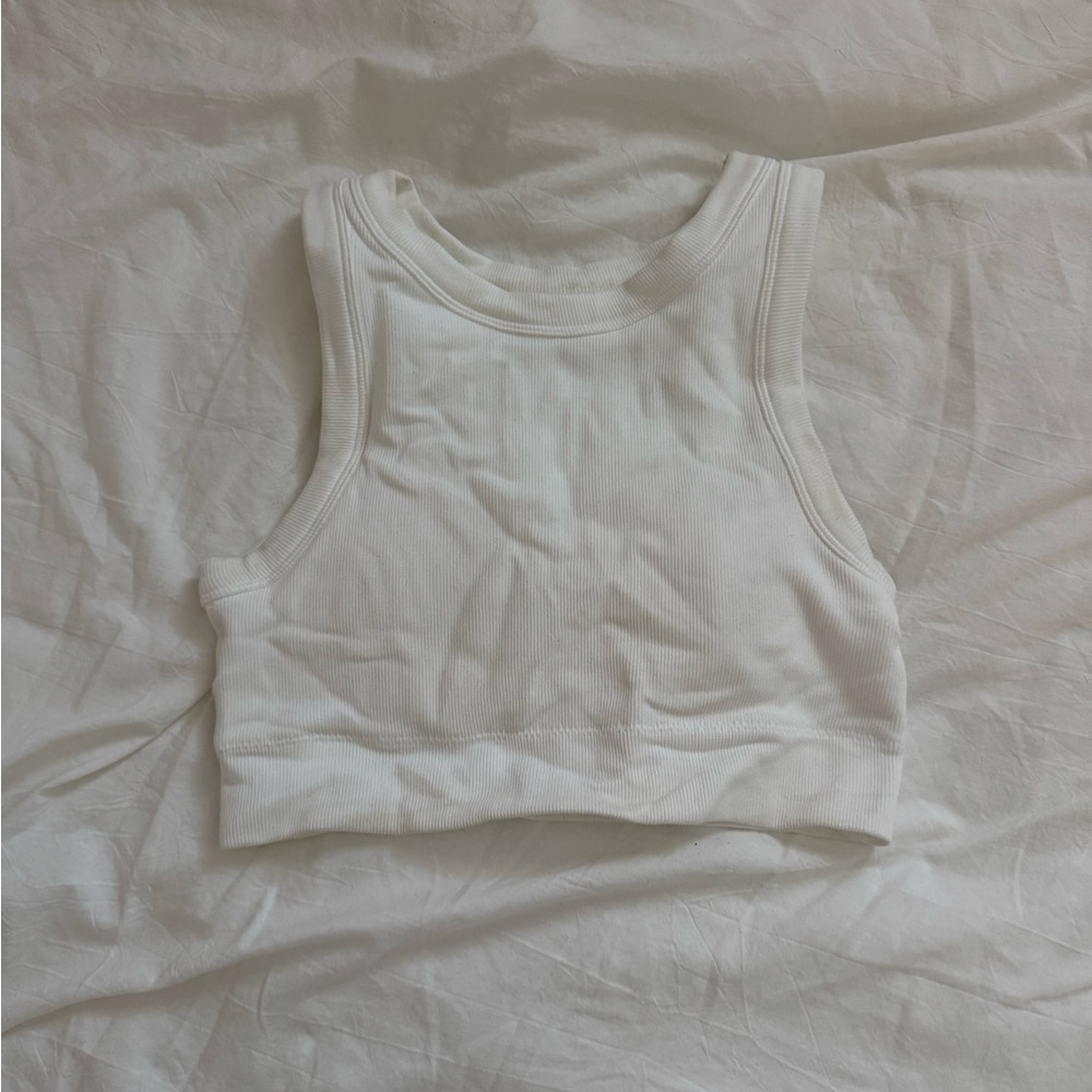 uniqlo gu active ribbed crop top